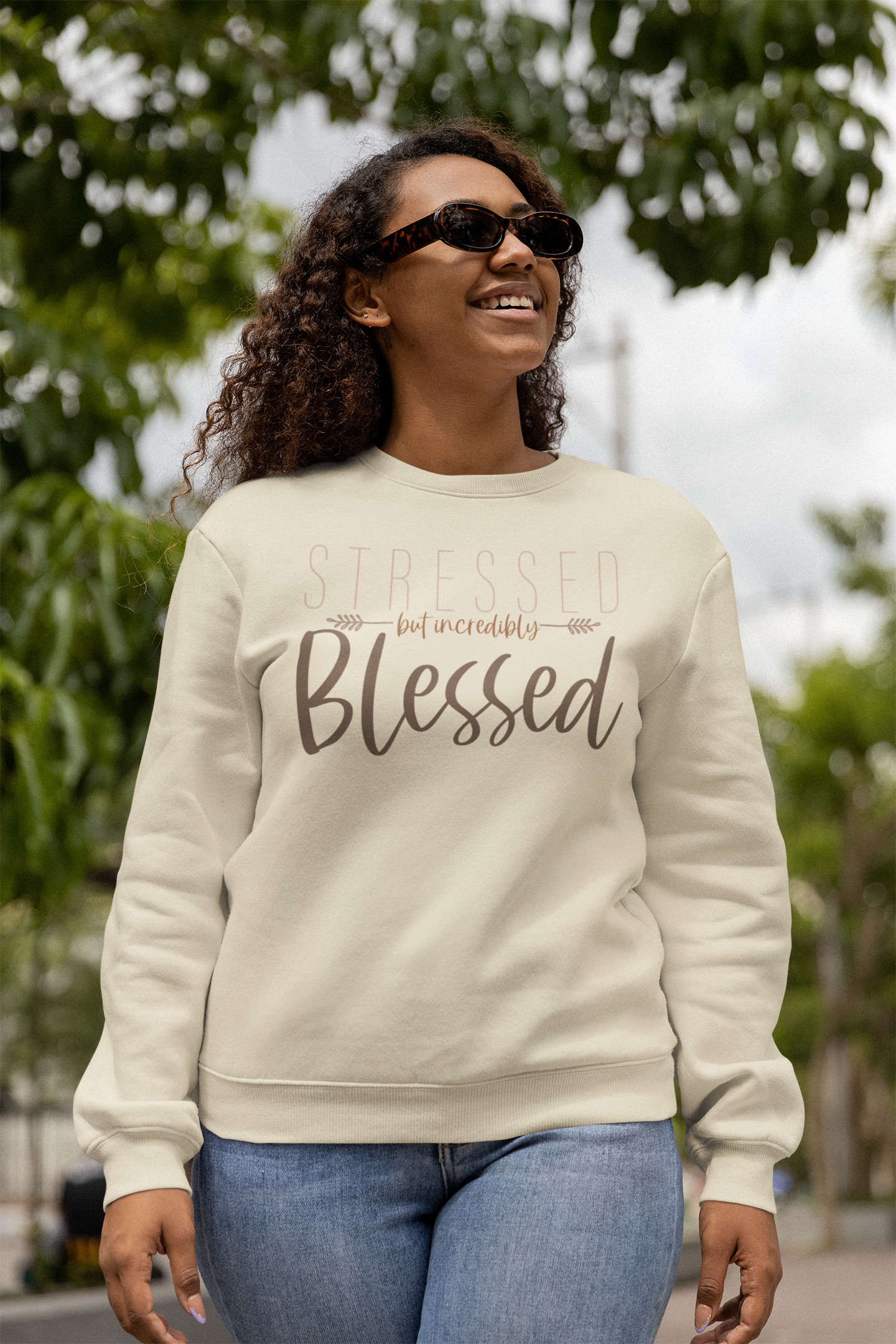 Funny Thanksgiving Sweatshirt, Stressed but Incredibly Blessed