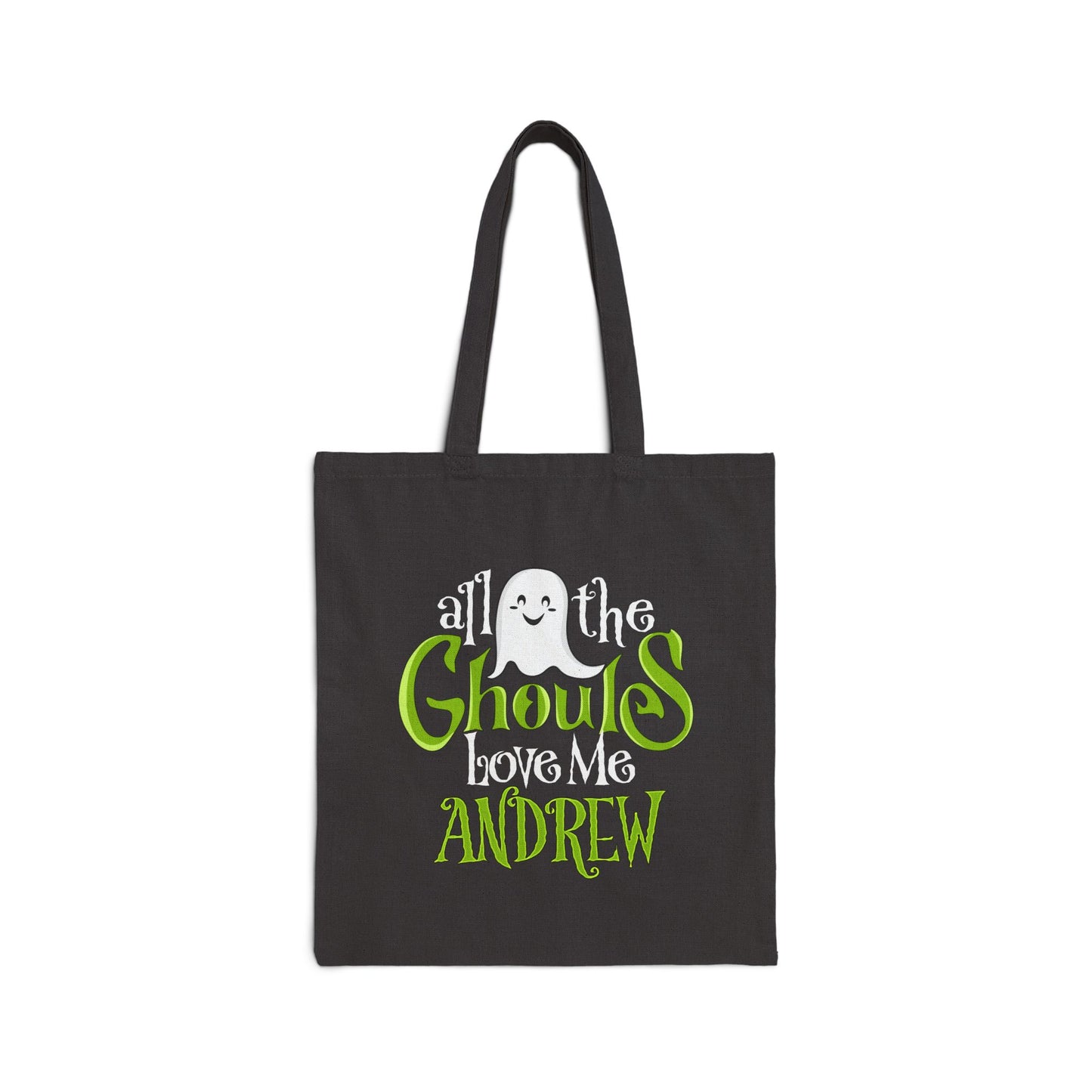 Personalized Halloween Trick or Treat Candy Tote Bag, All the Ghouls Love Me