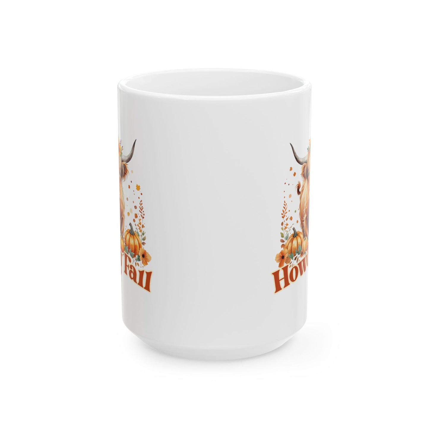 Howdy Fall Coffee Mug, Highland Cow Coffee Cup