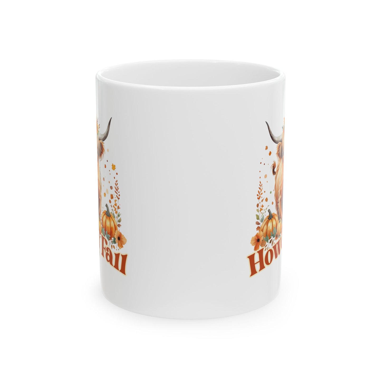 Howdy Fall Coffee Mug, Highland Cow Coffee Cup