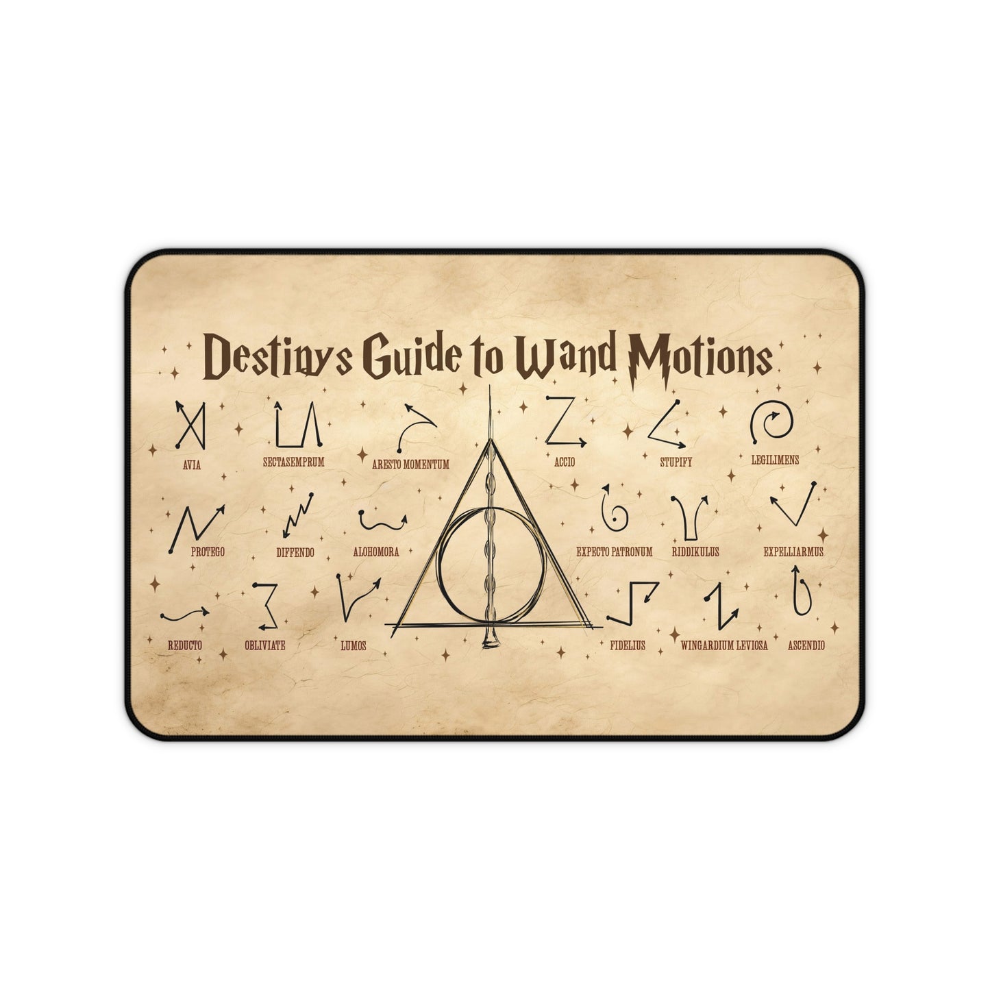 Personalized Wizards Spells Desk Mat,  Wizarding Gamer, Work or Home Office Desktop Mouse Pad , Magic Desk Pad