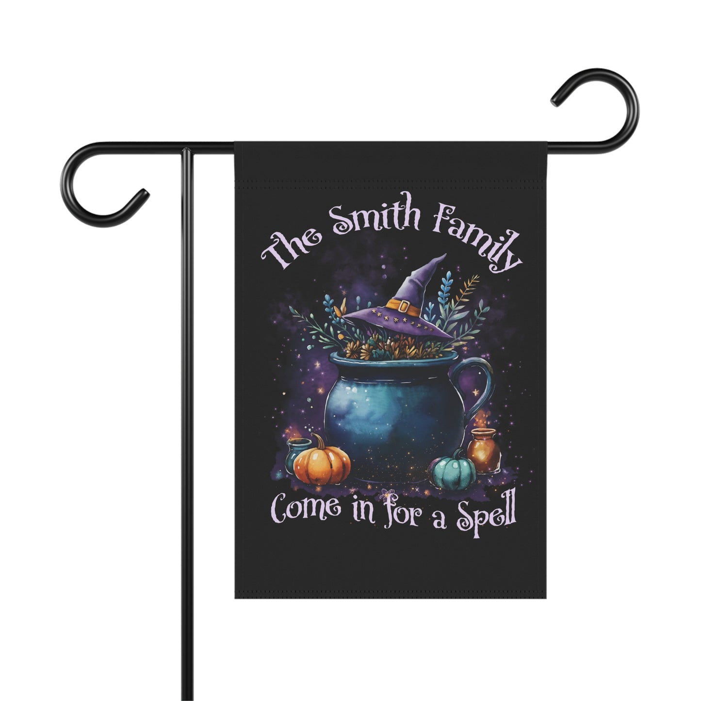 Stay a Spell Personalized Halloween Garden Flag