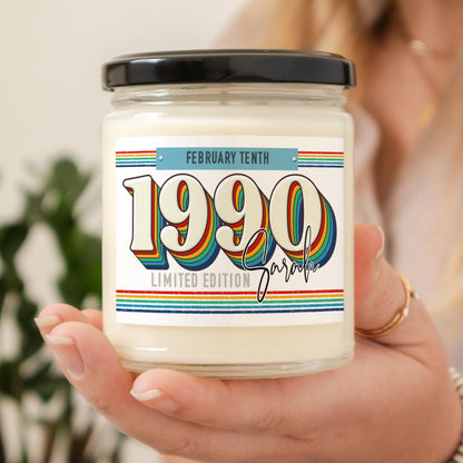 Custom Birthdate Birth Year Candle , Personalized Candle