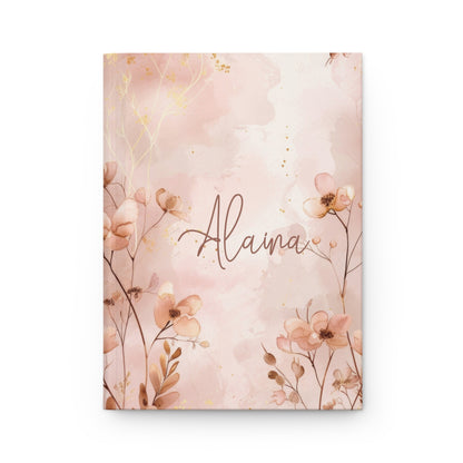 Blush Blossoms Personalized Custom Hardcover Journal