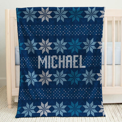 Custom Christmas Blanket, Personalized Blanket with Name