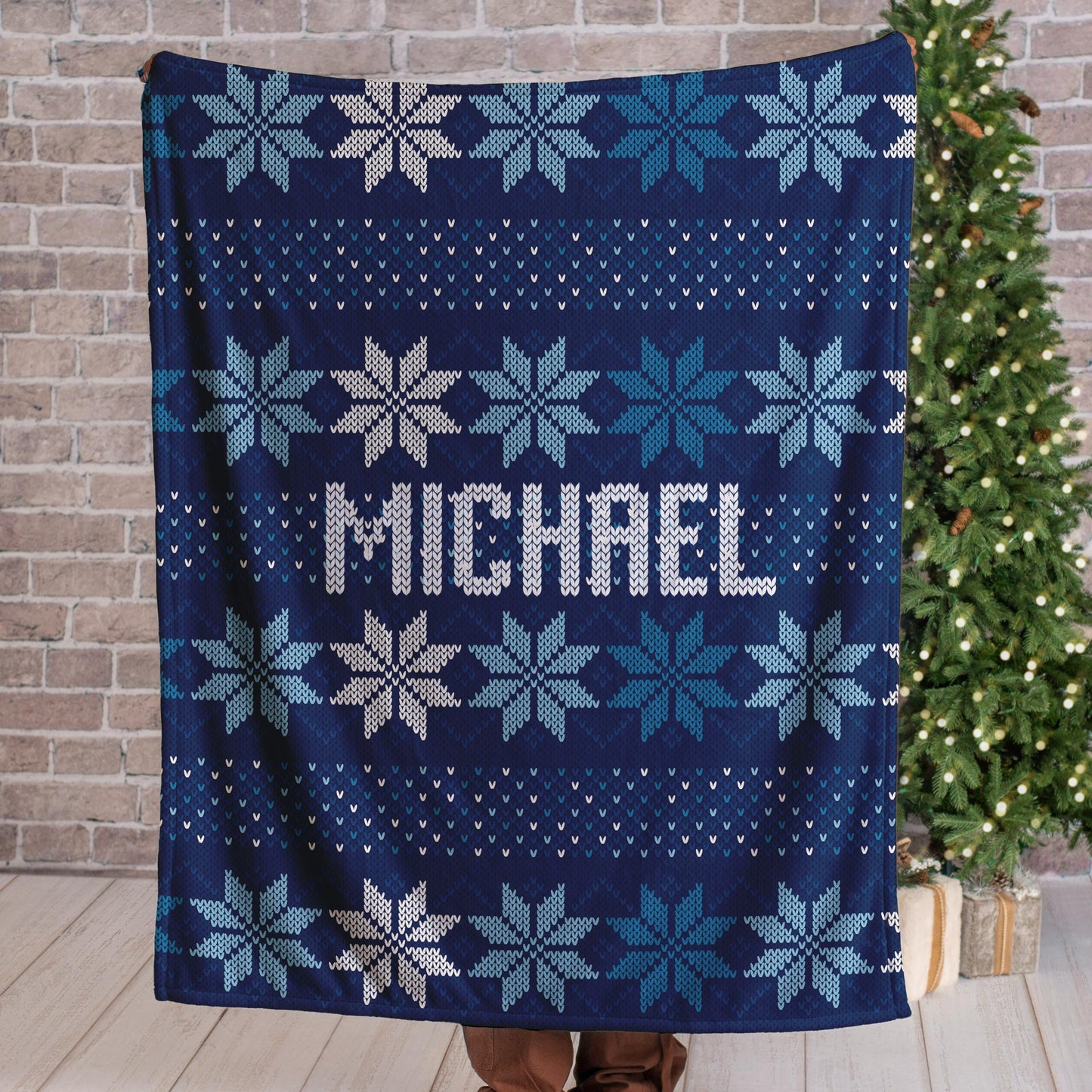 Custom Christmas Blanket, Personalized Blanket with Name