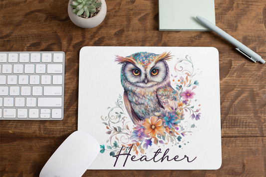 Personalized Custom Owl Mousepad