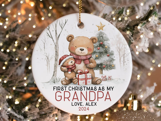 Personalized 1st Christmas As My Grandpa